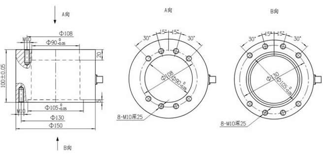 LZ-CKF150穿孔法兰式称重传感器